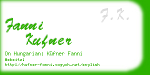 fanni kufner business card